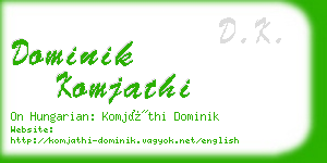 dominik komjathi business card